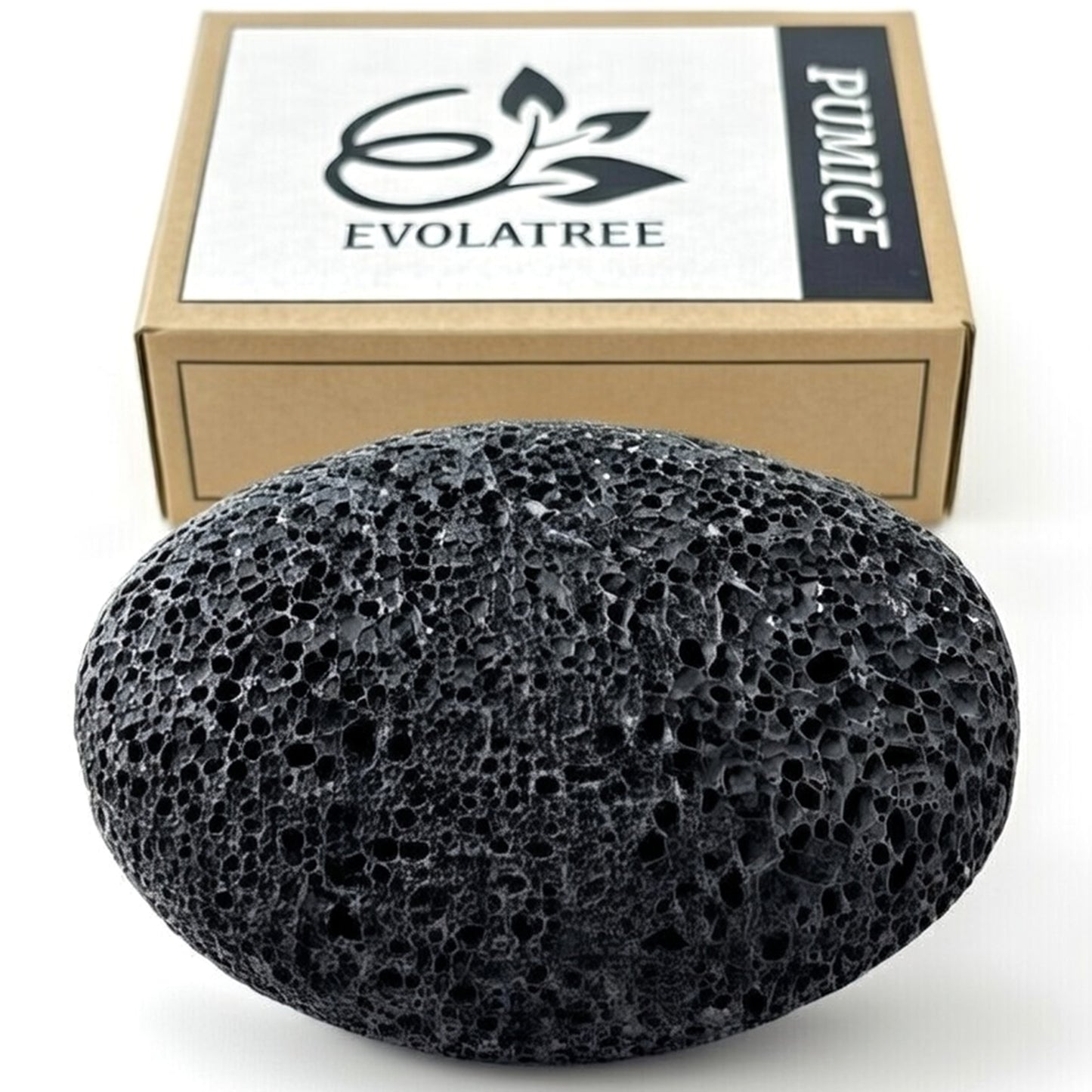 Evolatree Volcanic Lava Pumice Stone with Wooden Tray – Eco-Conscious Premium Callus Remover