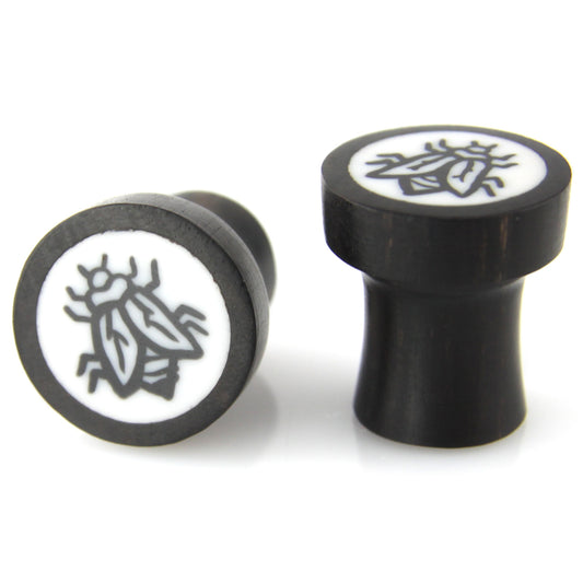 Hand Carved Resin & Wood Fly Ear Plugs – Evolatree Jewelry