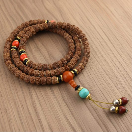 Rudraksha Seed Mala Necklace
