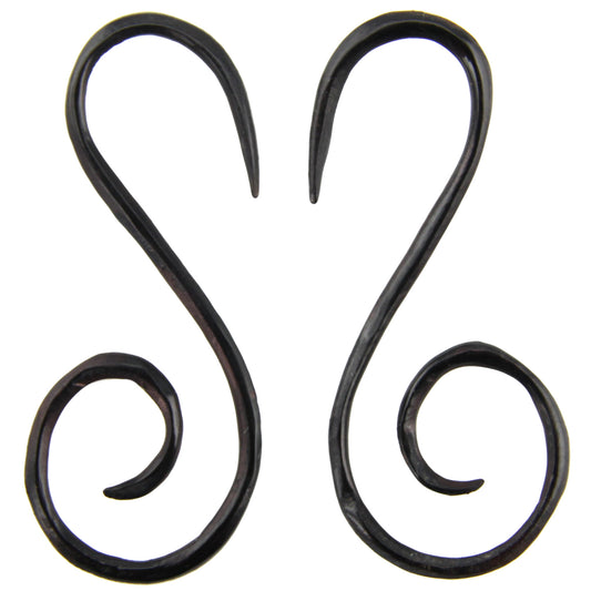 Hand Carved Horn Double Spiral Ear Gauges - 2mm / 12g – Evolatree Jewelry