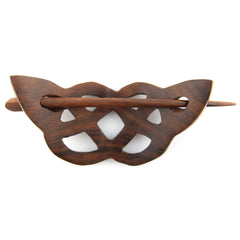 Evolatree Natural Hair Barrettes for Women and Men - Handmade Wood Barrette Hair Pin - Unique Wooden Hair Styling Accessories - 4" (Celtic Butterfly)