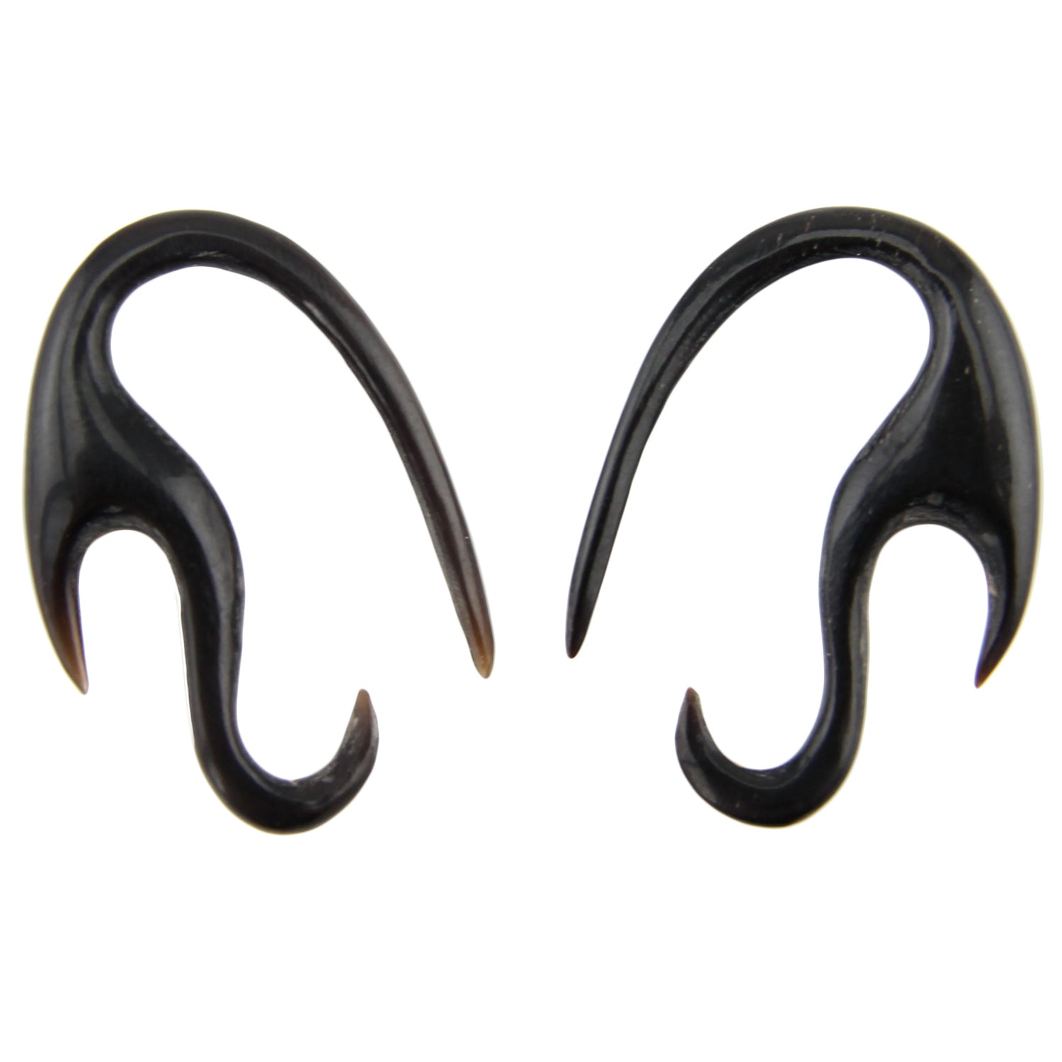 Hand Carved Horn Fire Loop Ear Gauges - 2.5mm / 10g – Evolatree Jewelry