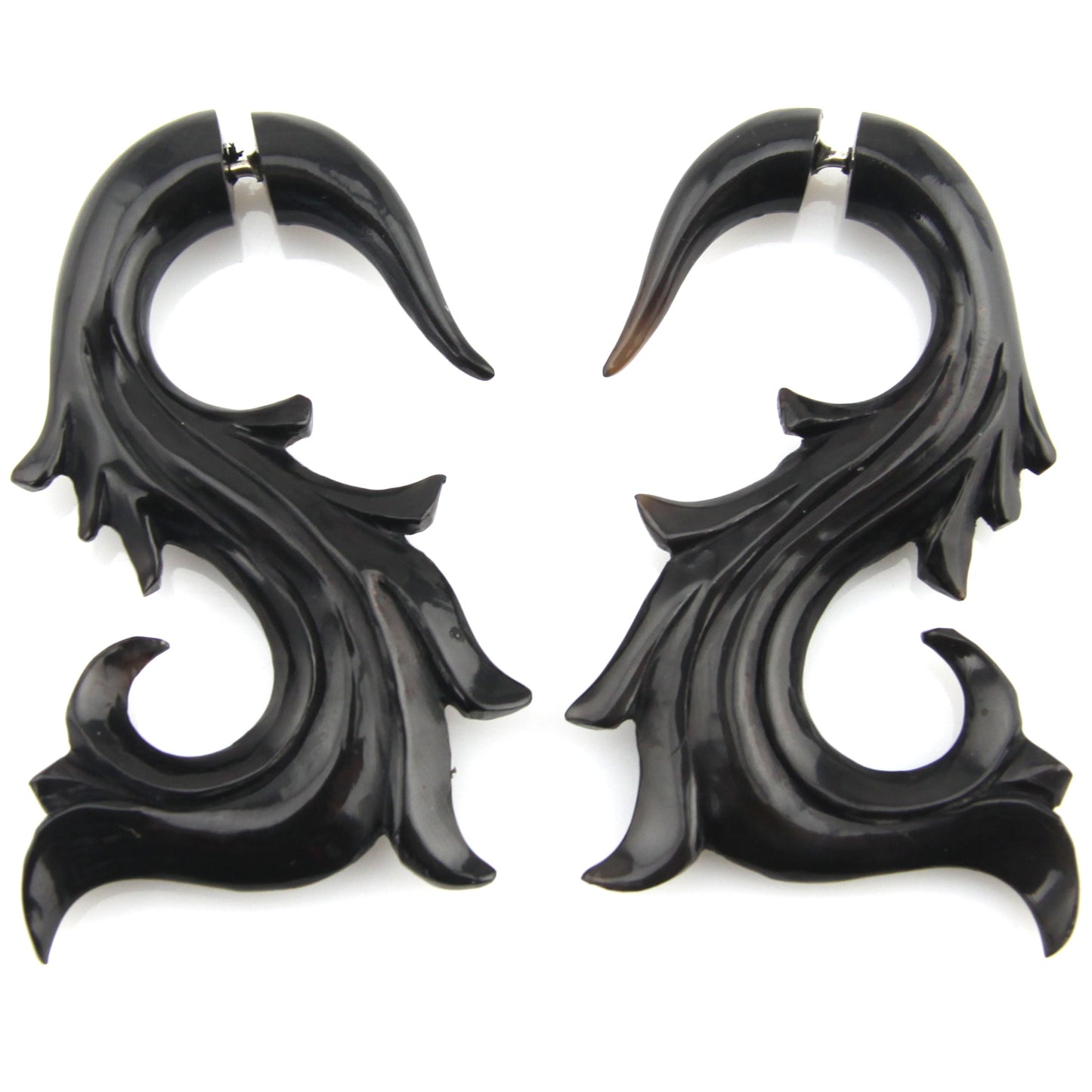 French Vine Fake Gauge Earrings - Non-Piercing Cheater Plugs – image 3 – Evolatree Jewelry