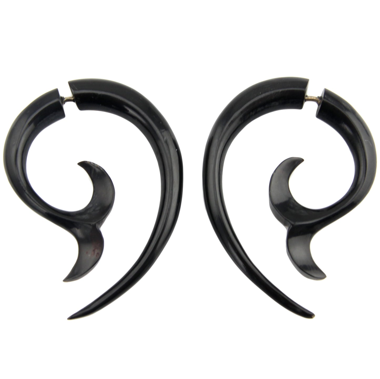 Spiral Flare Fake Gauge Earrings - Non-Piercing Cheater Plugs – image 3 – Evolatree Jewelry