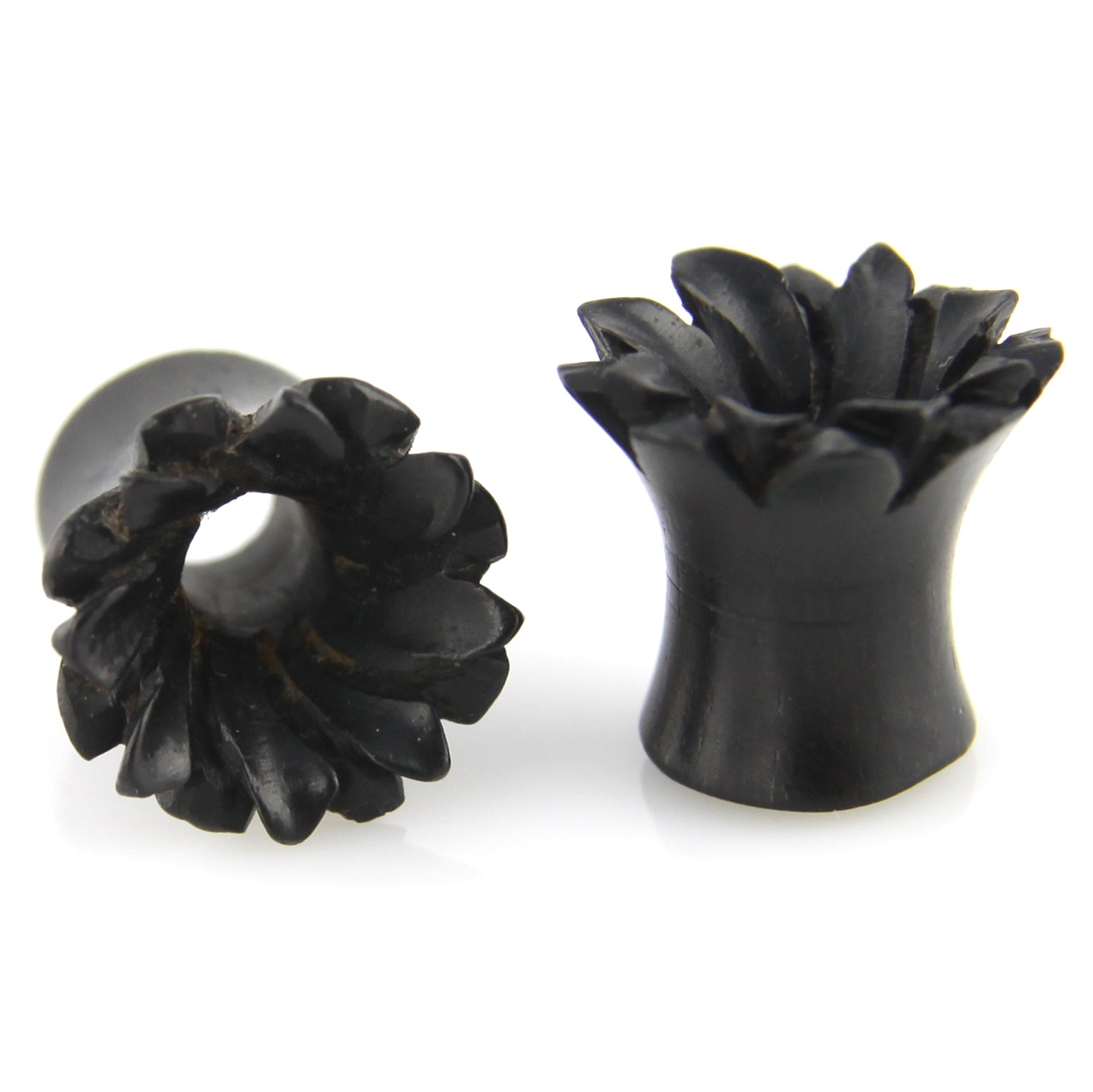 Hand Carved Floral Burst Ear Plugs – Evolatree Jewelry