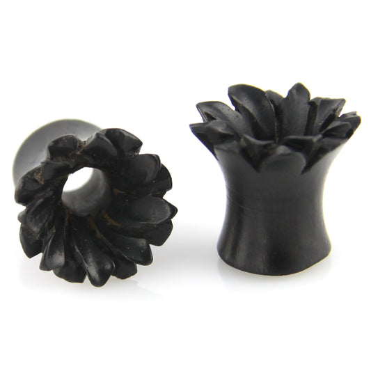 Hand Carved Floral Burst Ear Plugs – Evolatree Jewelry