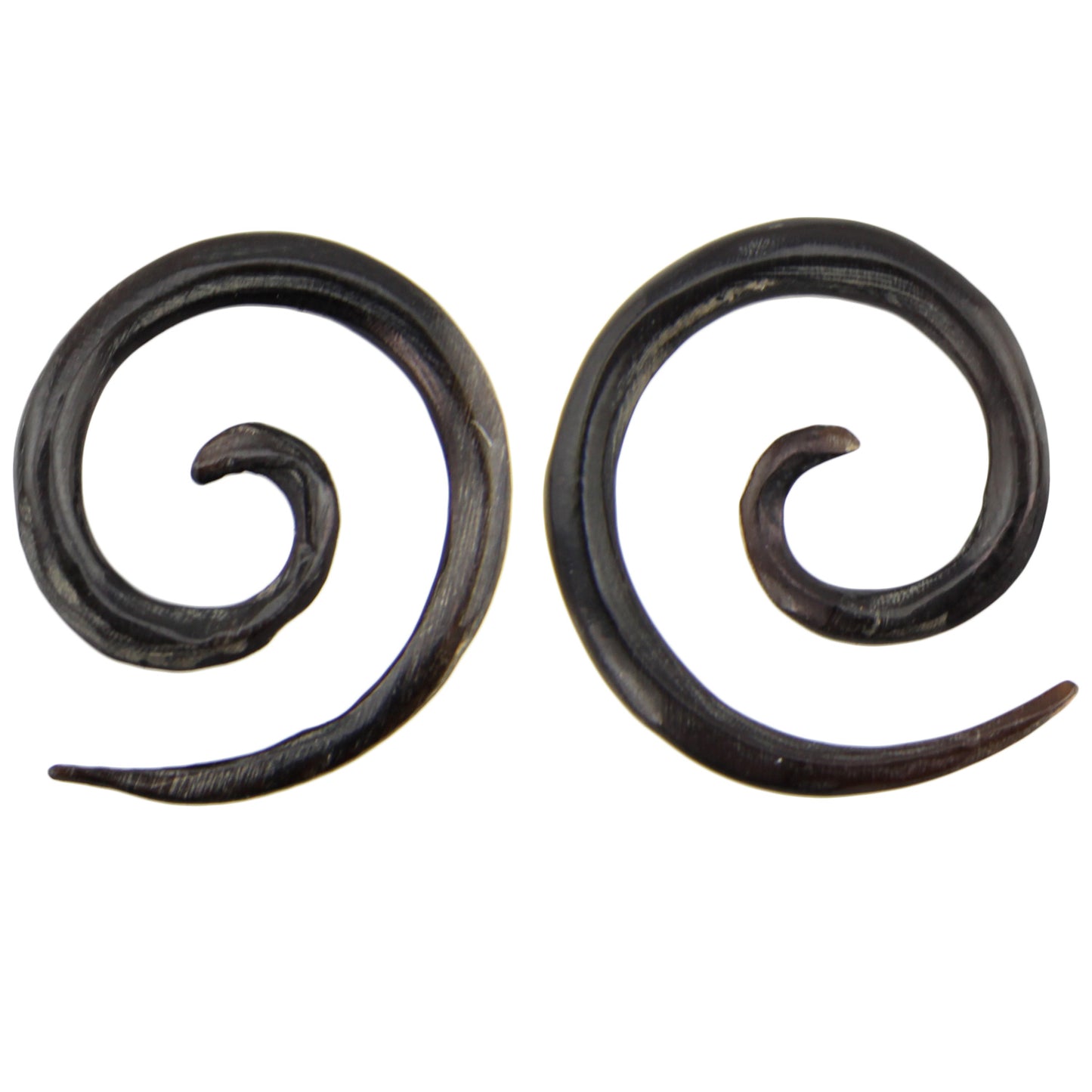 Hand Carved Horn Spiral Ear Gauges - 2mm / 12g – Evolatree Jewelry
