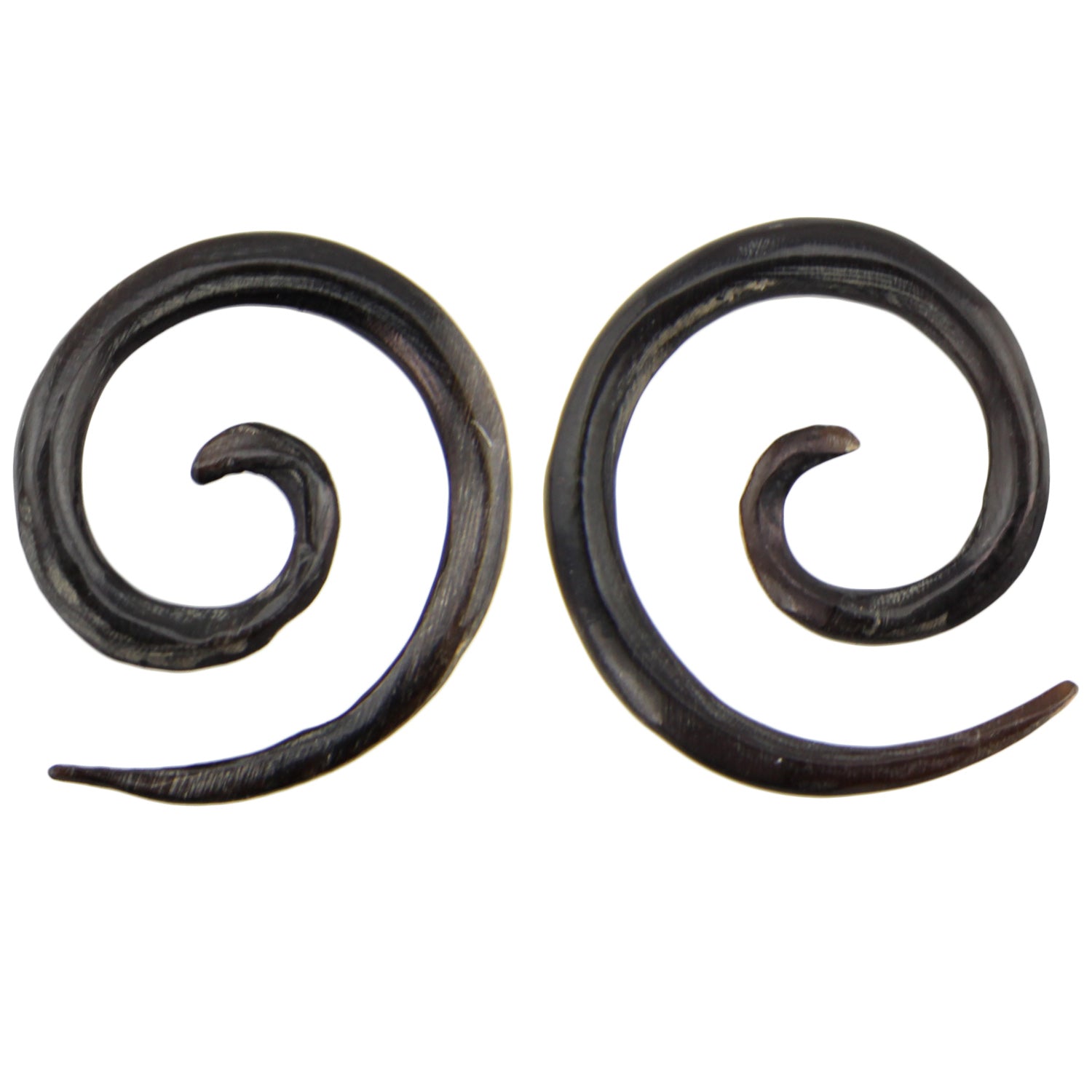 Hand Carved Horn Spiral Ear Gauges - 2mm / 12g – Evolatree Jewelry