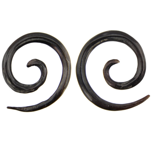 Hand Carved Horn Spiral Ear Gauges - 2mm / 12g – Evolatree Jewelry