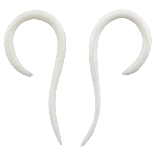 Hand Carved Bone Spiral Loop Ear Gauges - 2.5mm / 10g – Evolatree Jewelry