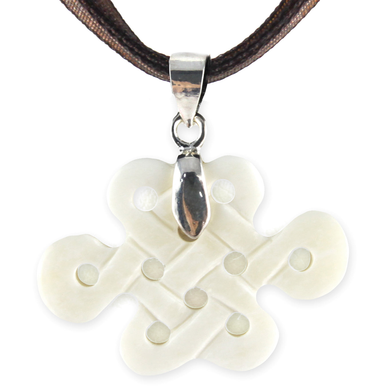 Victorian Motif Pendant - Handmade - Champagne Beige Clay Pendant Necklace – Evolatree Jewelry