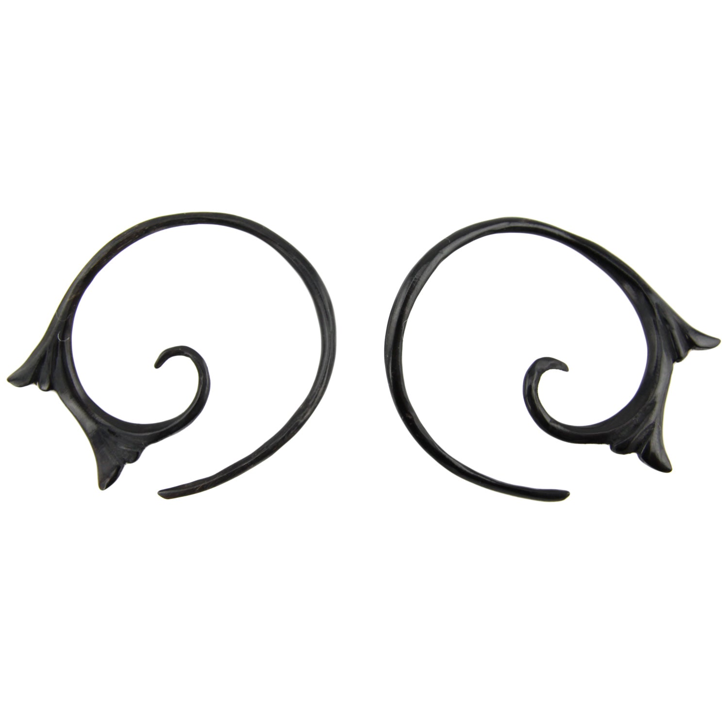 Hand Carved Horn Tribal Trumpet Fern Ear Gauges - 2mm / 12g – Evolatree Jewelry