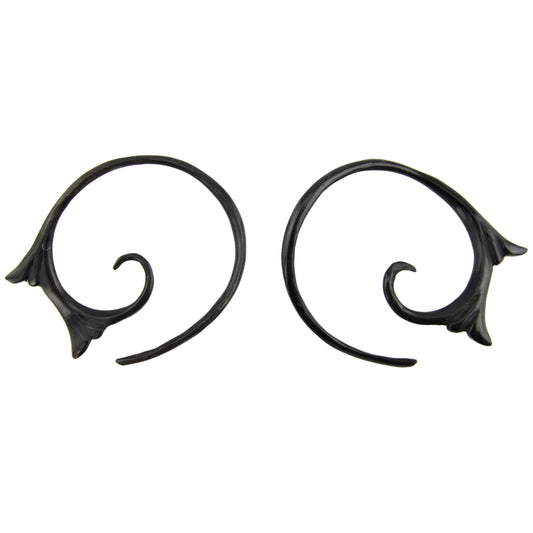 Hand Carved Horn Tribal Trumpet Fern Ear Gauges - 2mm / 12g – Evolatree Jewelry
