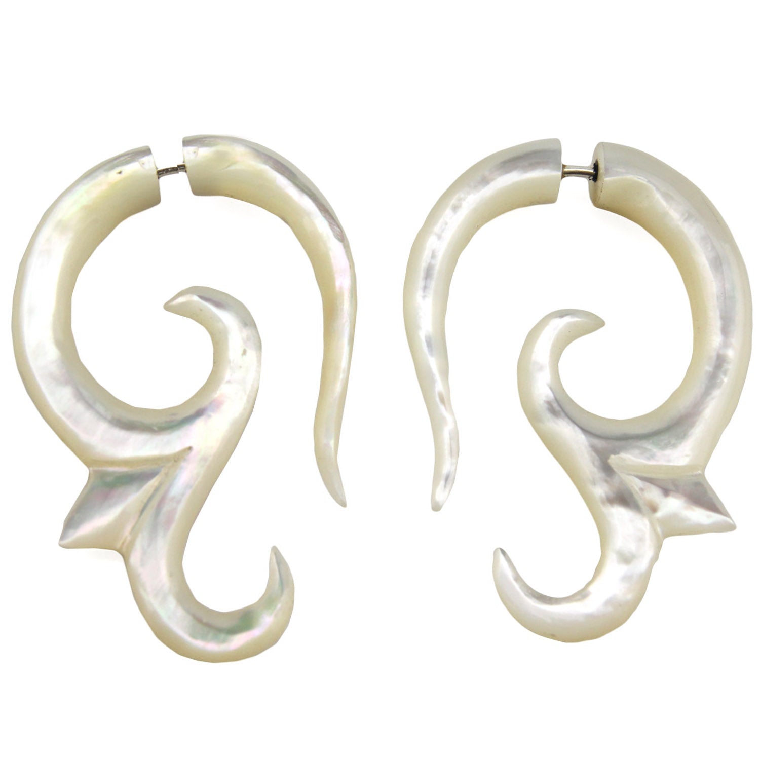 Ohm Fake Gauge Earrings - Non-Piercing Cheater Plugs – image 2 – Evolatree Jewelry