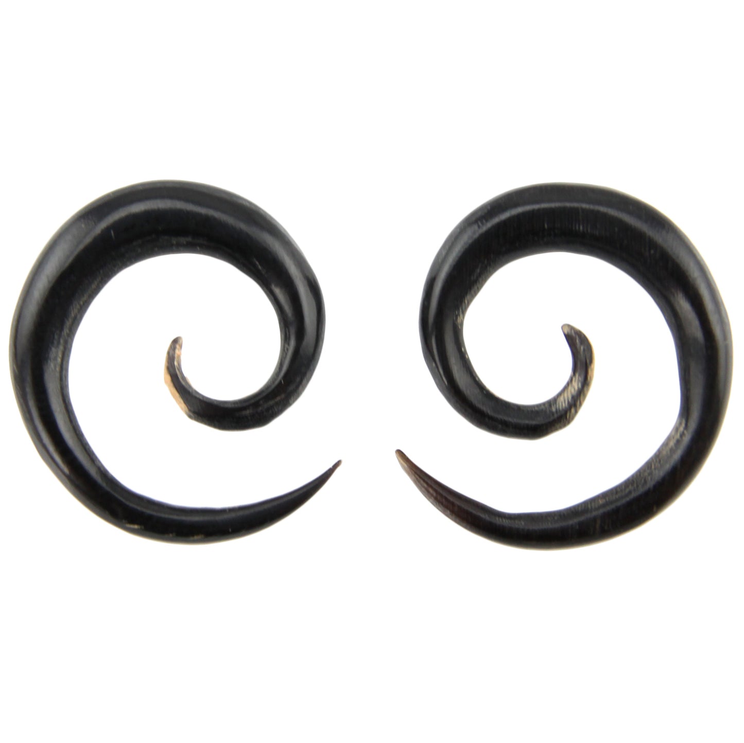 Hand Carved Horn Spiral Ear Gauges - 4mm / 6g – Evolatree Jewelry