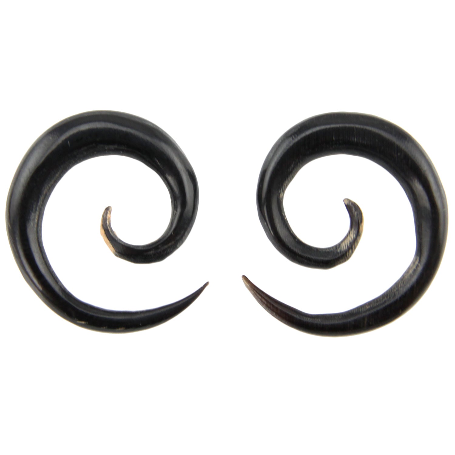 Hand Carved Horn Spiral Ear Gauges - 4mm / 6g – Evolatree Jewelry
