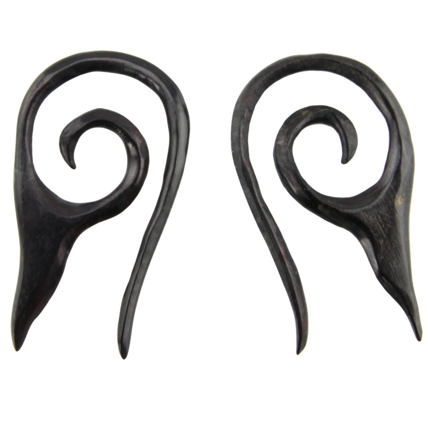 Hand Carved Horn Tail Spins Ear Gauges - 2.5mm / 10g – Evolatree Jewelry