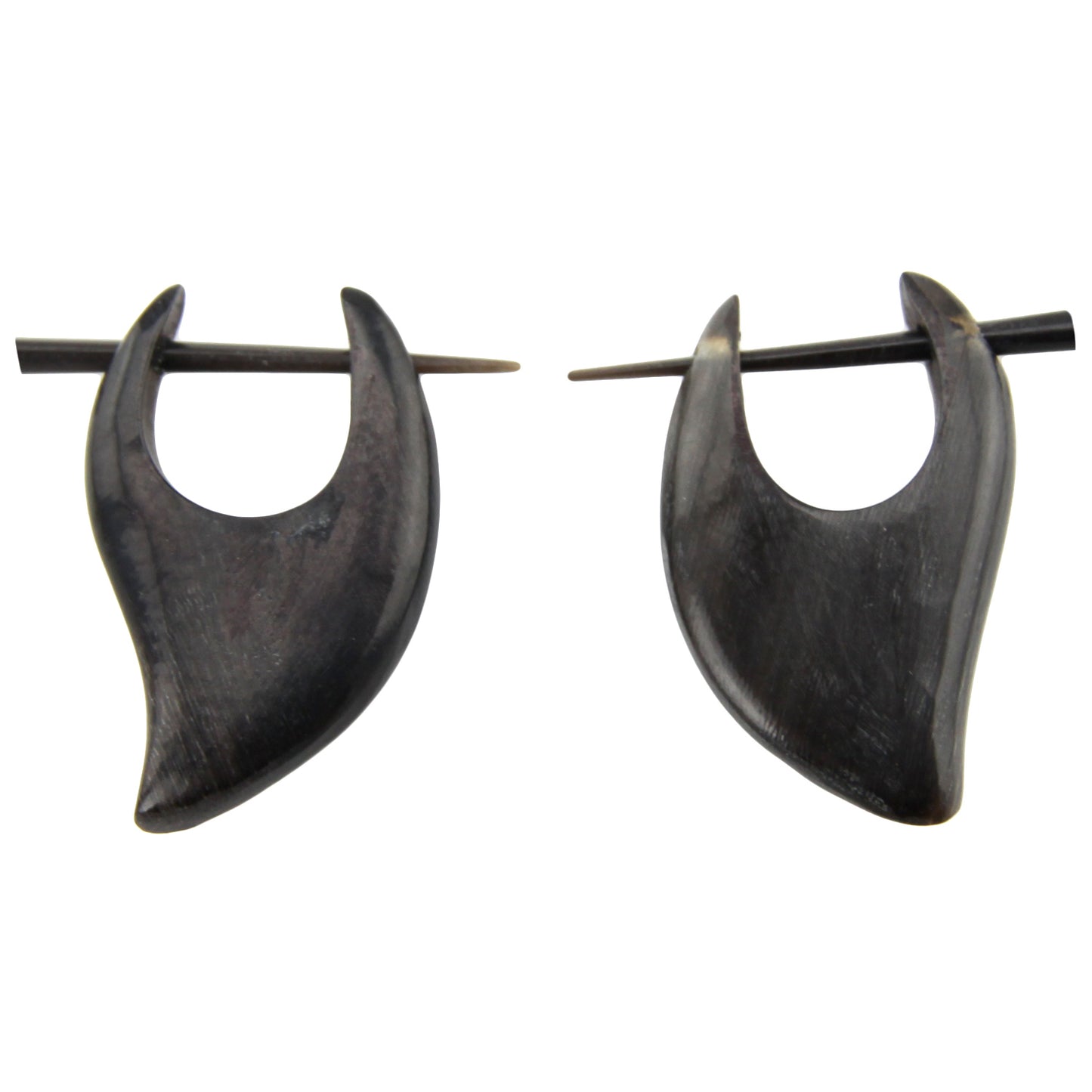 Hand Carved Horn Flame Hoop Earrings – Evolatree Jewelry