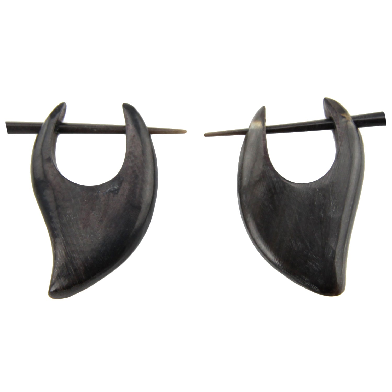 Hand Carved Horn Flame Hoop Earrings – Evolatree Jewelry