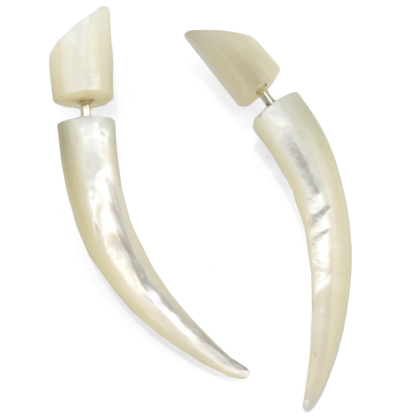 Curved Ear Spike Fake Gauge Earrings - Non-Piercing Cheater Plugs – image 5 – Evolatree Jewelry