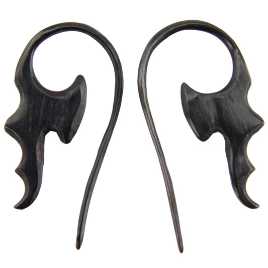 Hand Carved Horn Dragon Wings Ear Gauges - 1.5mm / 14g – Evolatree Jewelry