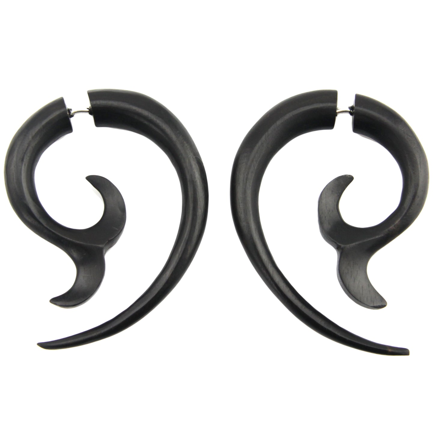 Spiral Flare Fake Gauge Earrings - Non-Piercing Cheater Plugs – Evolatree Jewelry