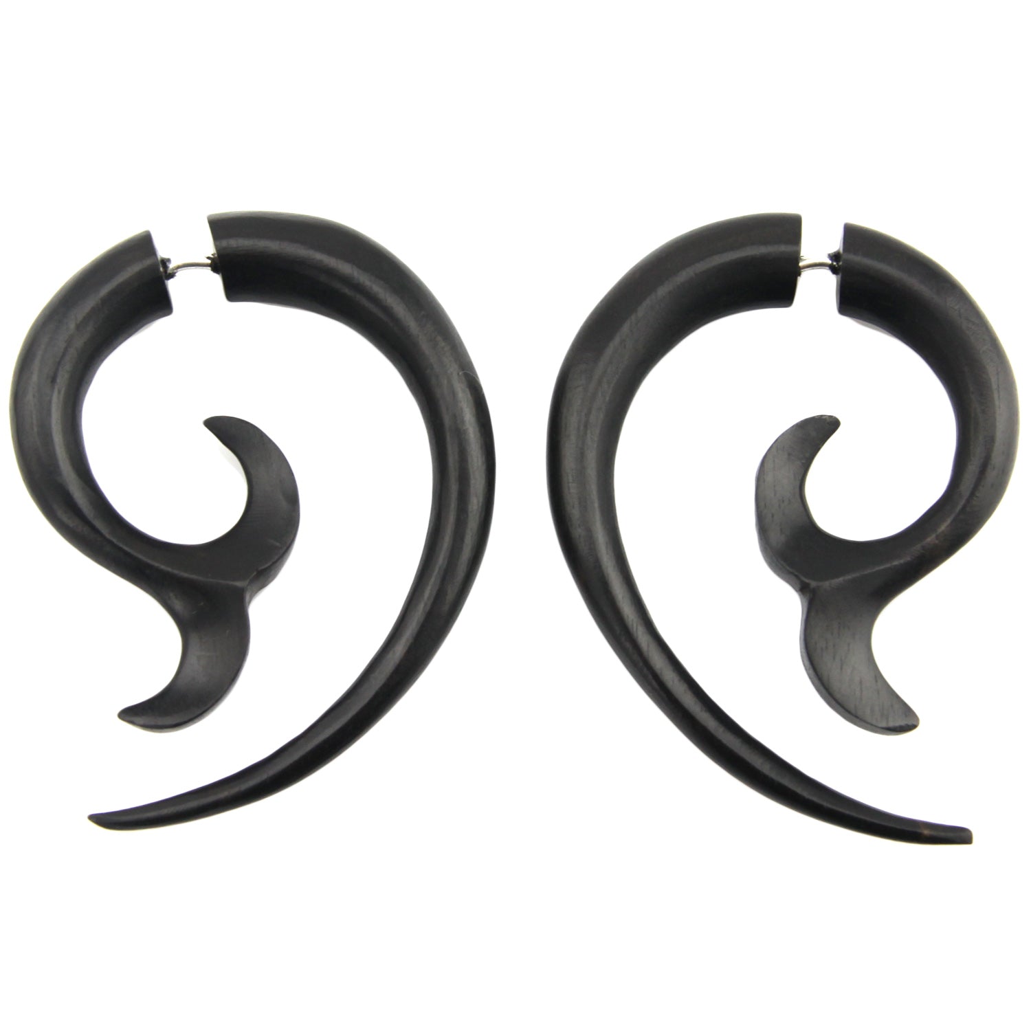 Spiral Flare Fake Gauge Earrings - Non-Piercing Cheater Plugs – Evolatree Jewelry