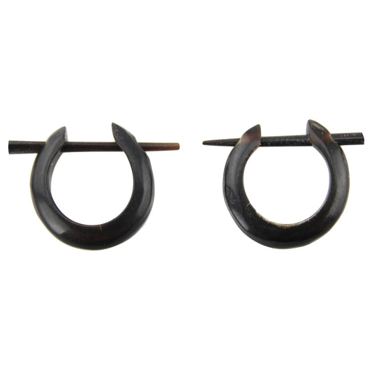 Hand Carved Horn Hoop Earrings – Evolatree Jewelry