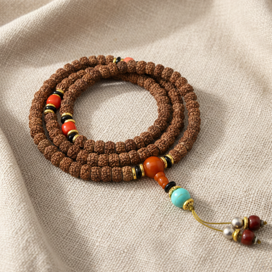 Rudraksha Seed Mala Necklace