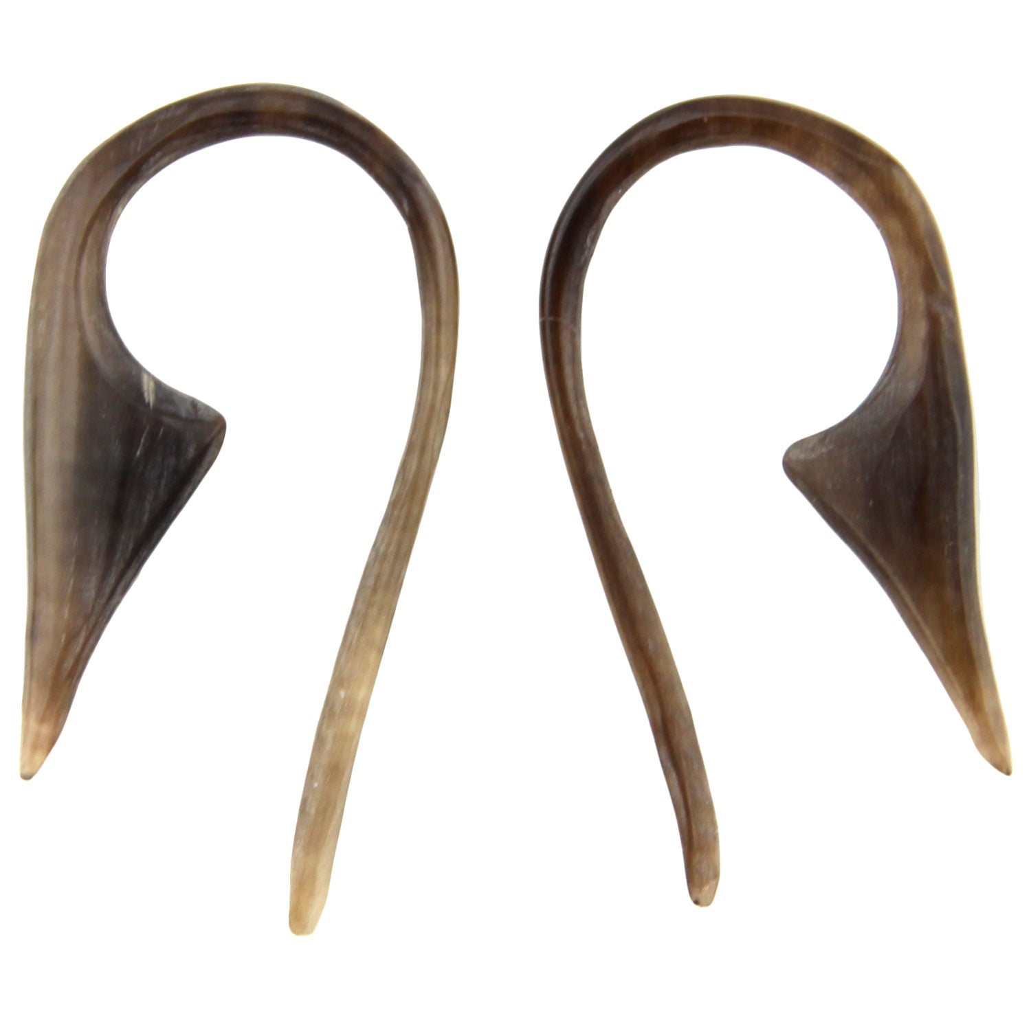 Hand Carved Horn Devil's Tail Ear Gauges - 1.5mm / 14g – Evolatree Jewelry