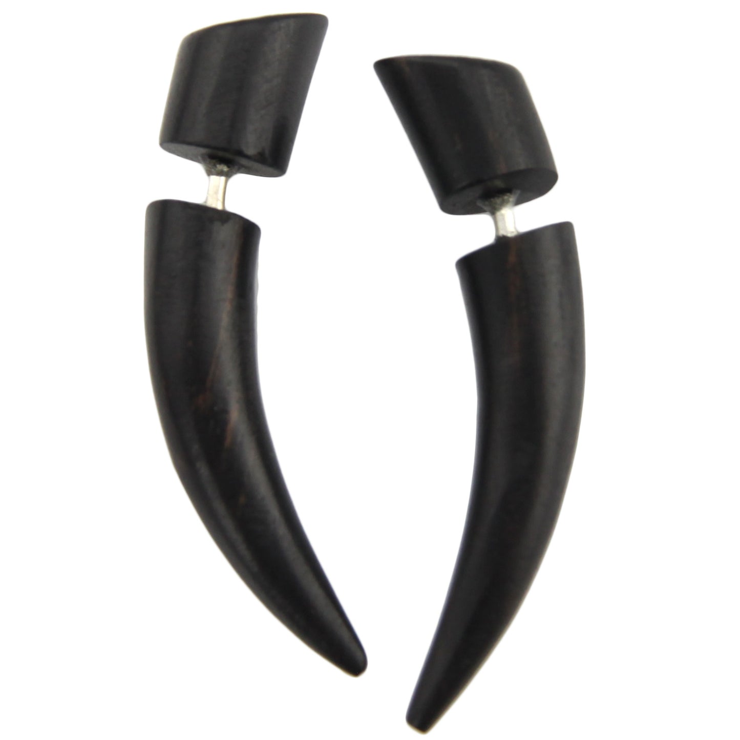 Curved Ear Spike Fake Gauge Earrings - Non-Piercing Cheater Plugs – Evolatree Jewelry