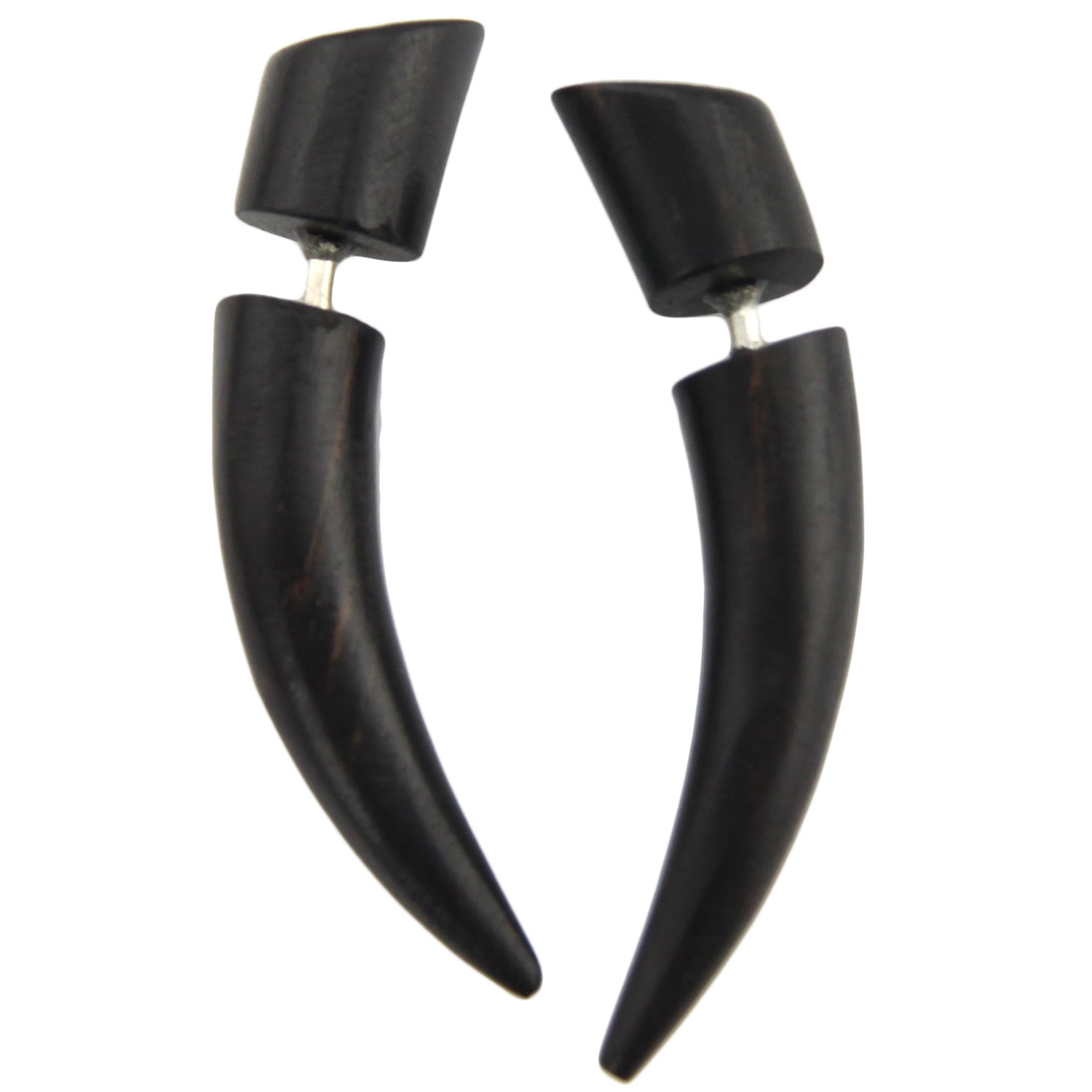 Curved Ear Spike Fake Gauge Earrings - Non-Piercing Cheater Plugs – Evolatree Jewelry