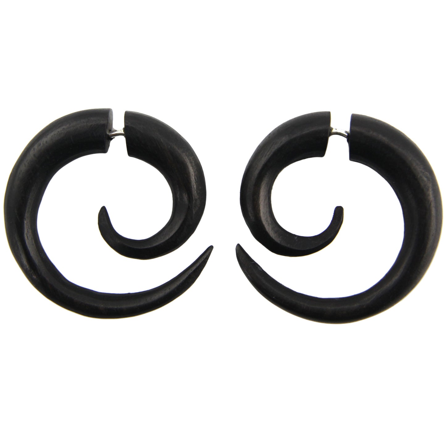 Spiral Fake Gauge Earrings - Non-Piercing Cheater Plugs – Evolatree Jewelry