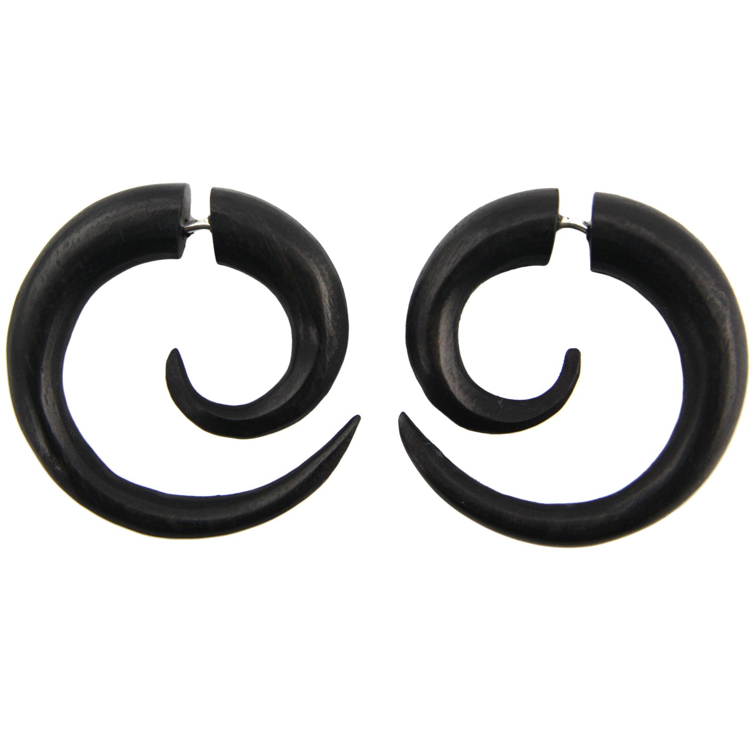 Spiral Fake Gauge Earrings - Non-Piercing Cheater Plugs – Evolatree Jewelry