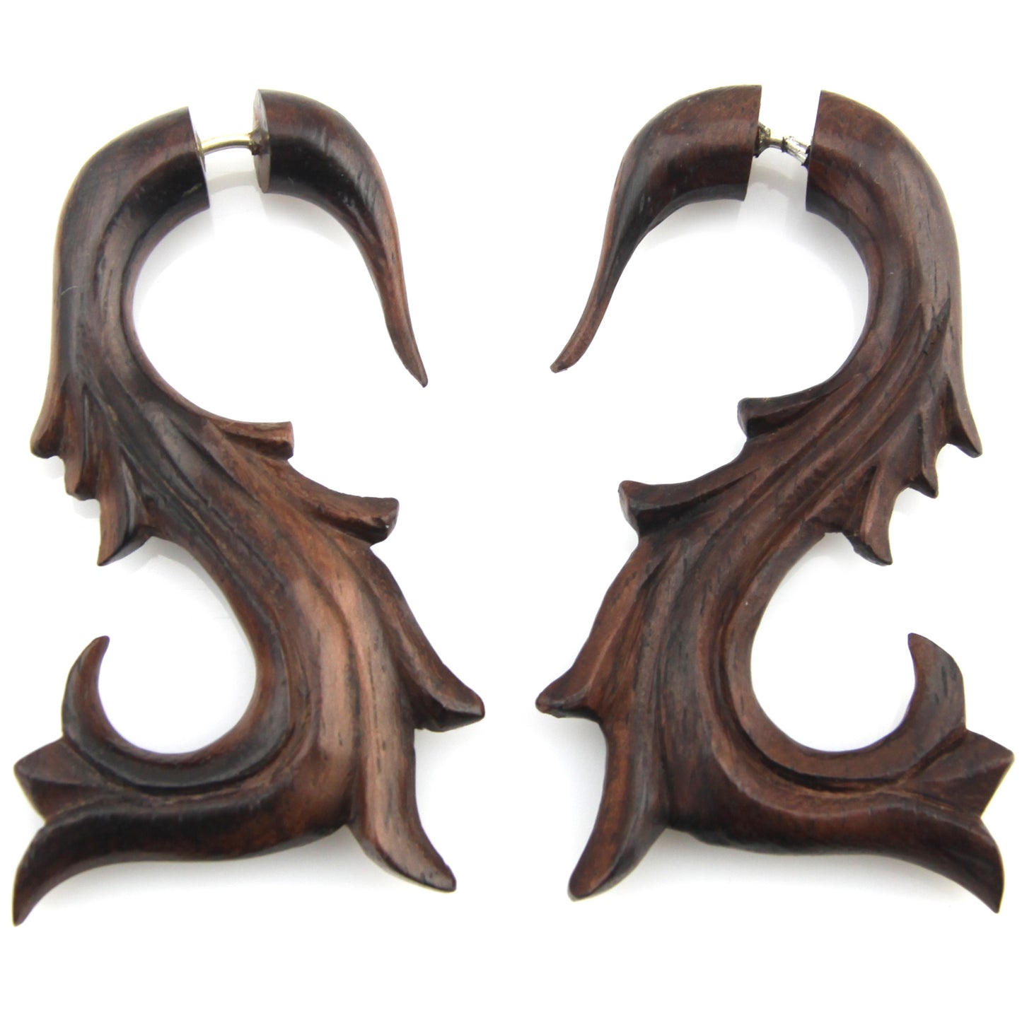 French Vine Fake Gauge Earrings - Non-Piercing Cheater Plugs – image 4 – Evolatree Jewelry