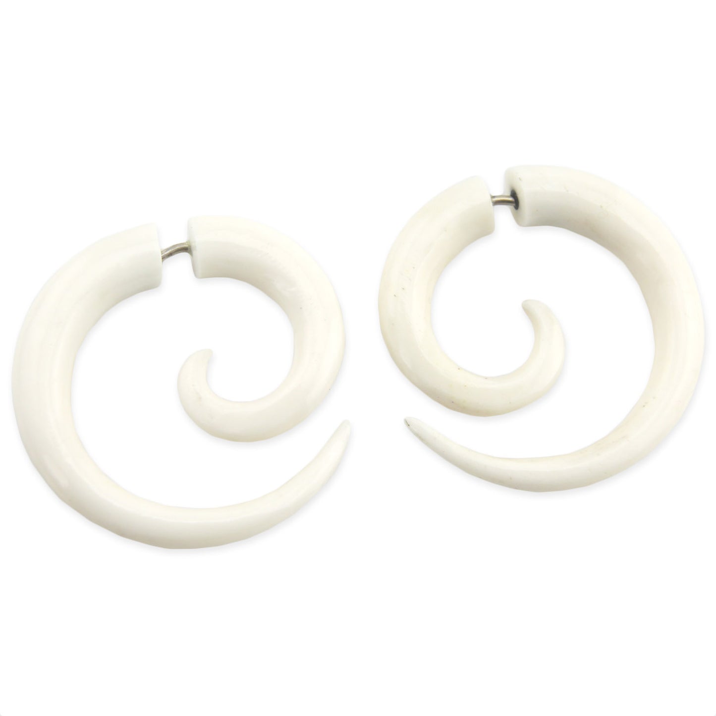Spiral Fake Gauge Earrings - Non-Piercing Cheater Plugs – image 2 – Evolatree Jewelry