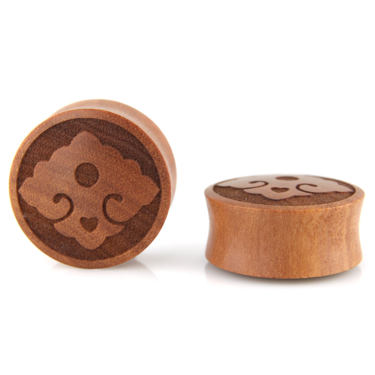 Hand Carved Wood Diamond Mala Ear Plugs – image 8 – Evolatree Jewelry