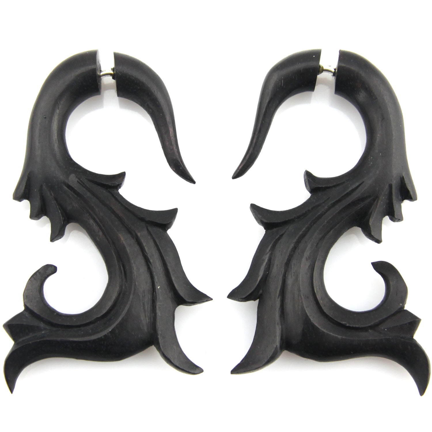 French Vine Fake Gauge Earrings - Non-Piercing Cheater Plugs – Evolatree Jewelry