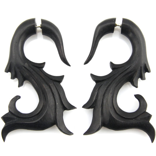 French Vine Fake Gauge Earrings - Non-Piercing Cheater Plugs – Evolatree Jewelry