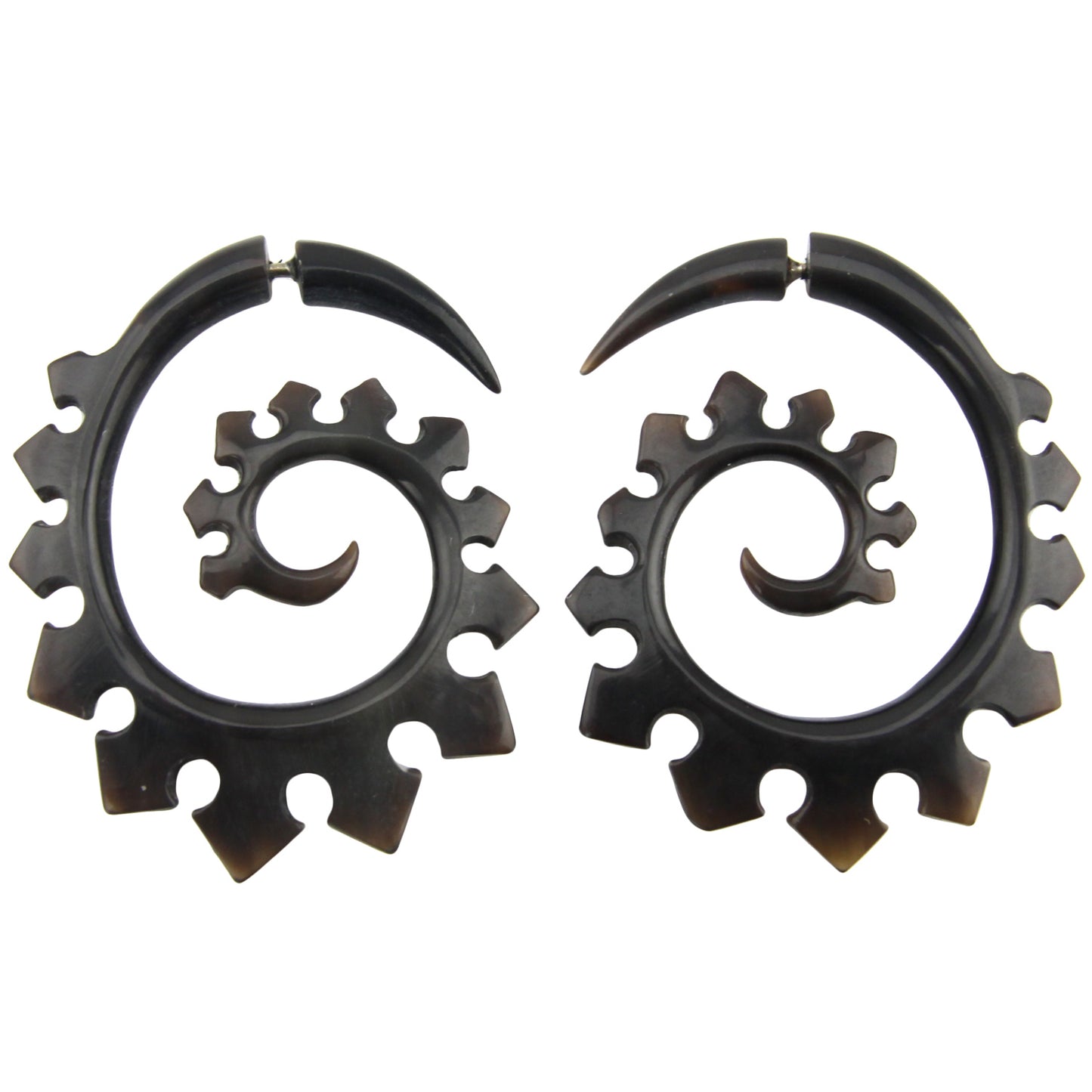 Ninja Swirl Fake Gauge Earrings - Non-Piercing Cheater Plugs – image 3 – Evolatree Jewelry