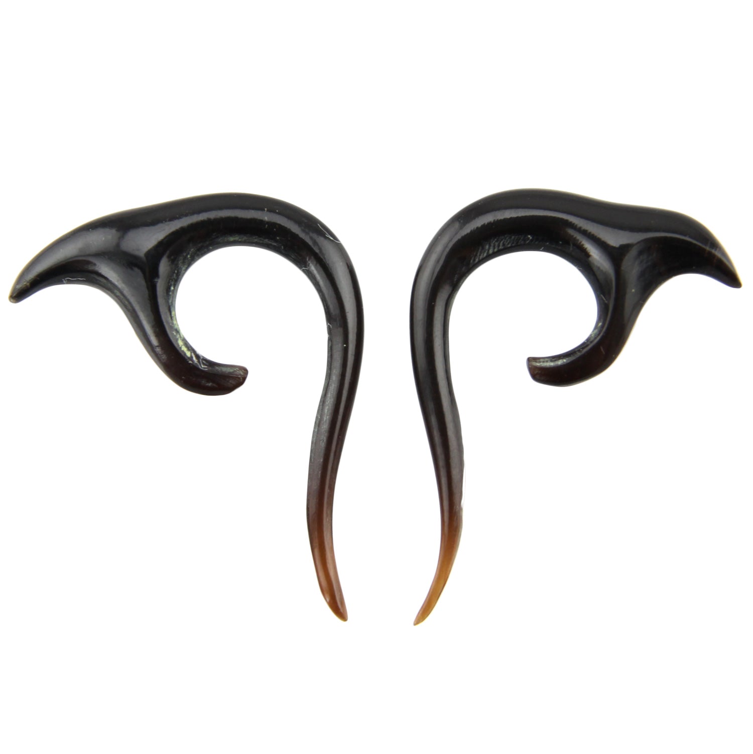 Hand Carved Horn Dolphin Ear Gauges - 3mm / 8g – Evolatree Jewelry