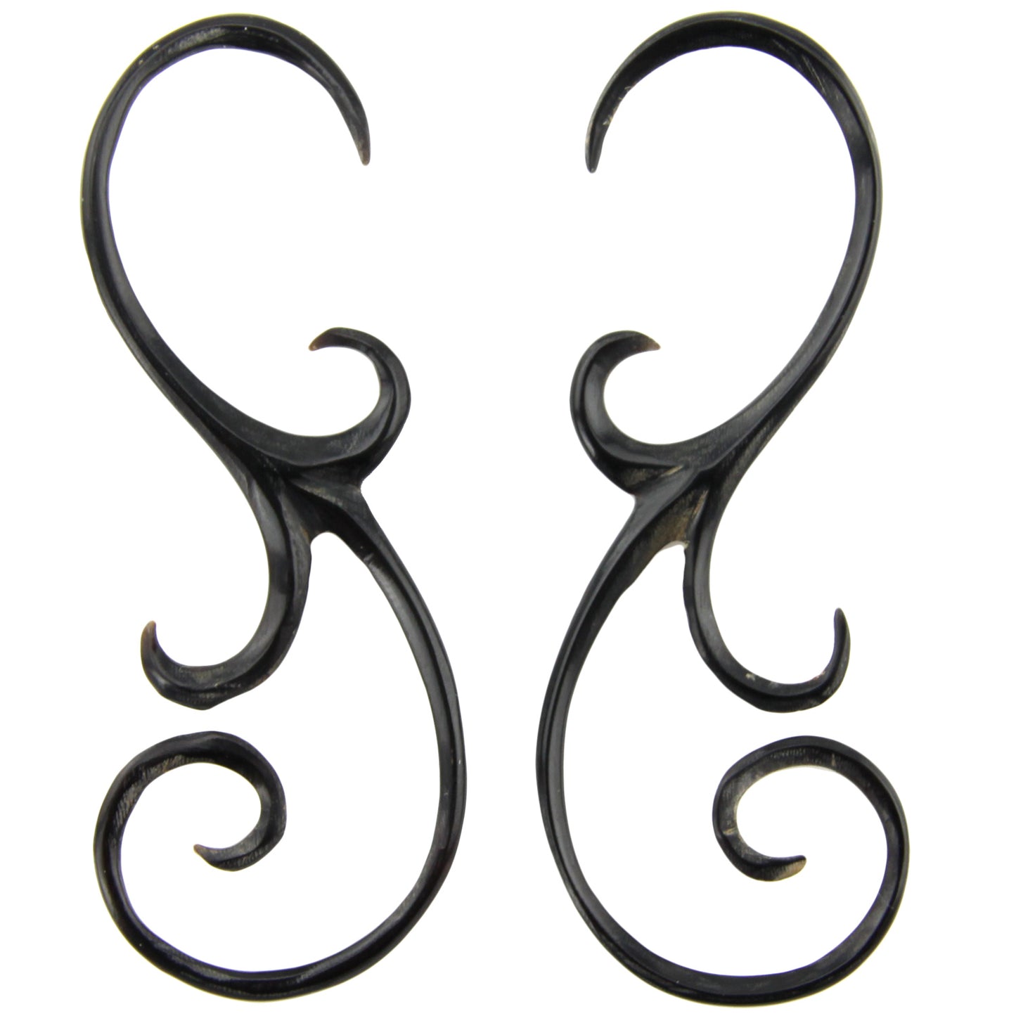 Hand Carved Horn Spiral Filigree Ear Gauges - 2mm / 12g – Evolatree Jewelry