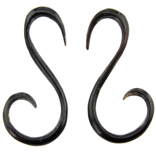 Hand Carved Horn Swan Tail Ear Gauges - 2mm / 12g – Evolatree Jewelry