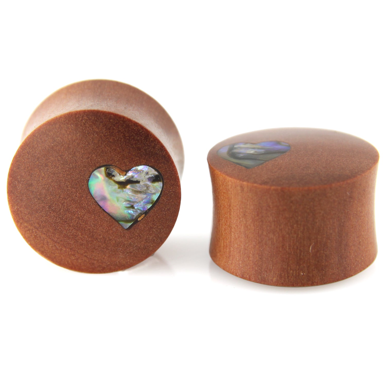Hand Carved MOP & Wood Heart Ear Plugs – Evolatree Jewelry
