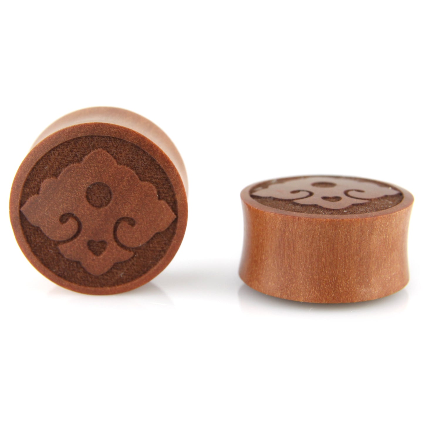 Hand Carved Wood Diamond Mala Ear Plugs – image 6 – Evolatree Jewelry