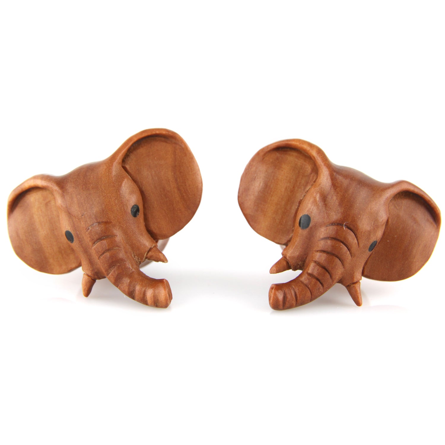 Hand Carved Wood Elephant Ear Plugs – Evolatree Jewelry