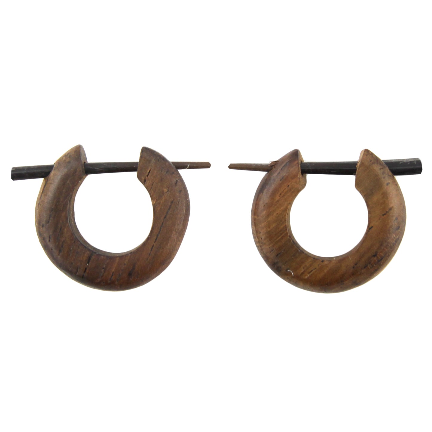 Hand Carved Sono Wood Small Hoop Earrings – Evolatree Jewelry