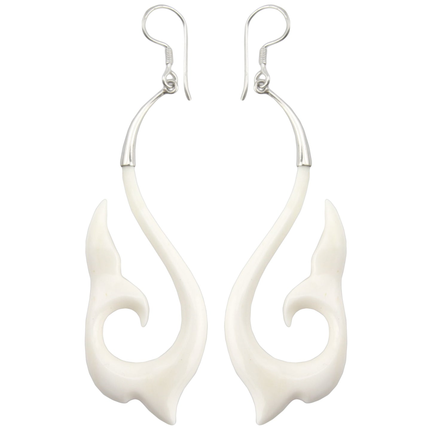 Celtic Flame - Bone & Silver Earrings – Evolatree Jewelry