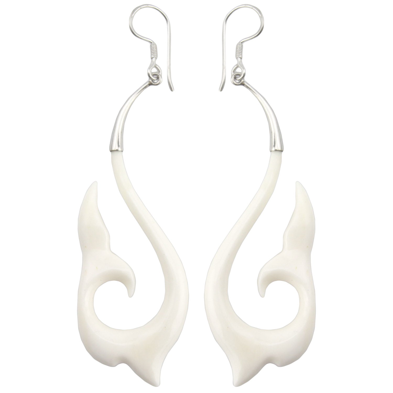 Celtic Flame - Bone & Silver Earrings – Evolatree Jewelry