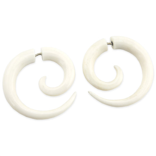 Spiral Fake Gauge Earrings - Non-Piercing Cheater Plugs